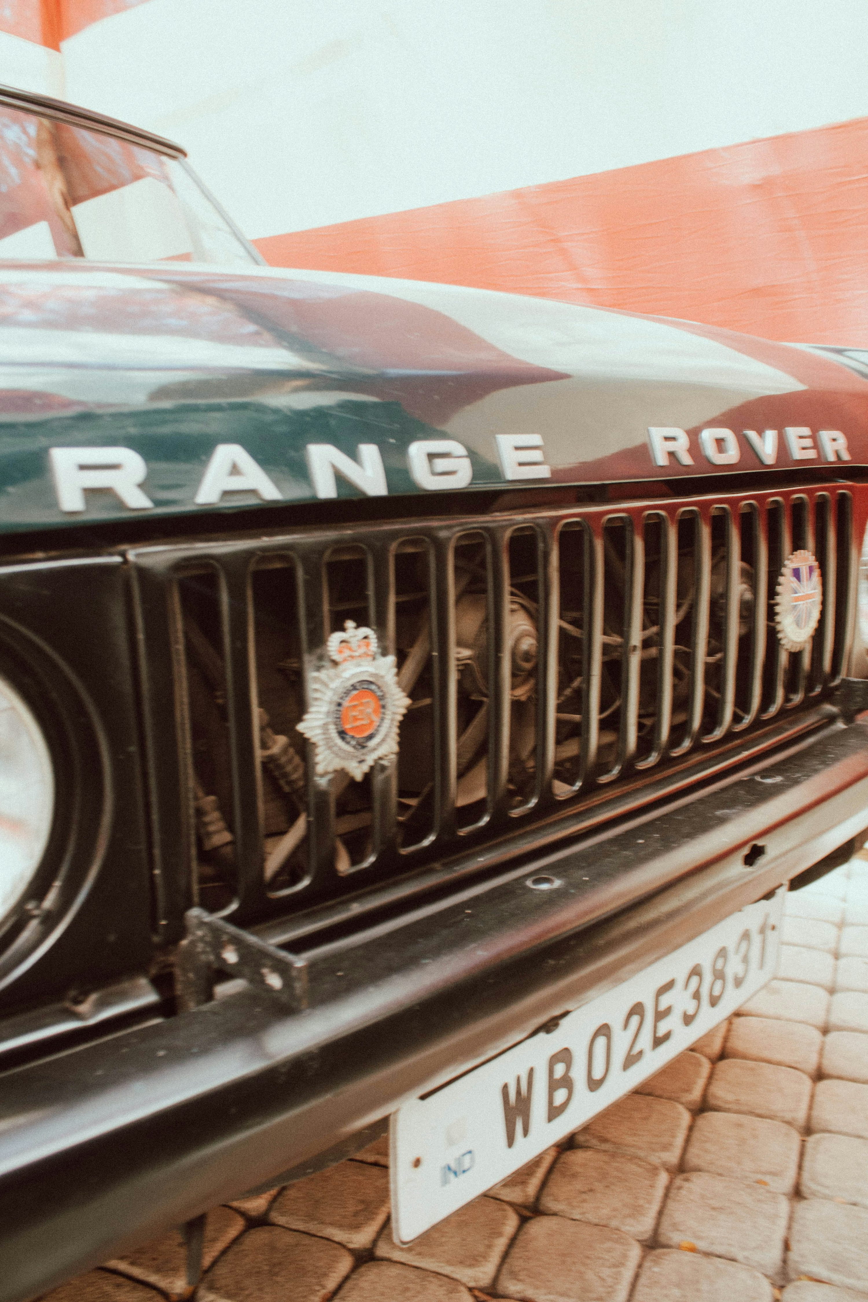 a close up of the front grille of a vehicle