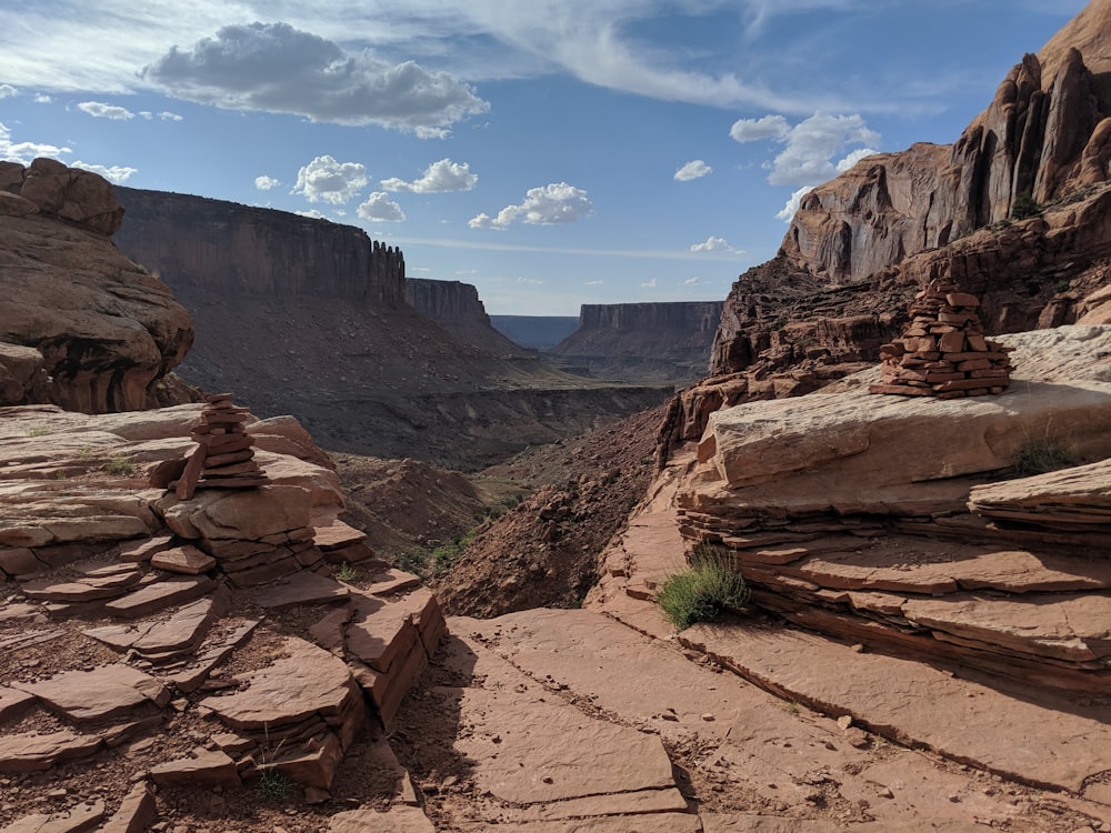 a view of a canyon from a high point of view