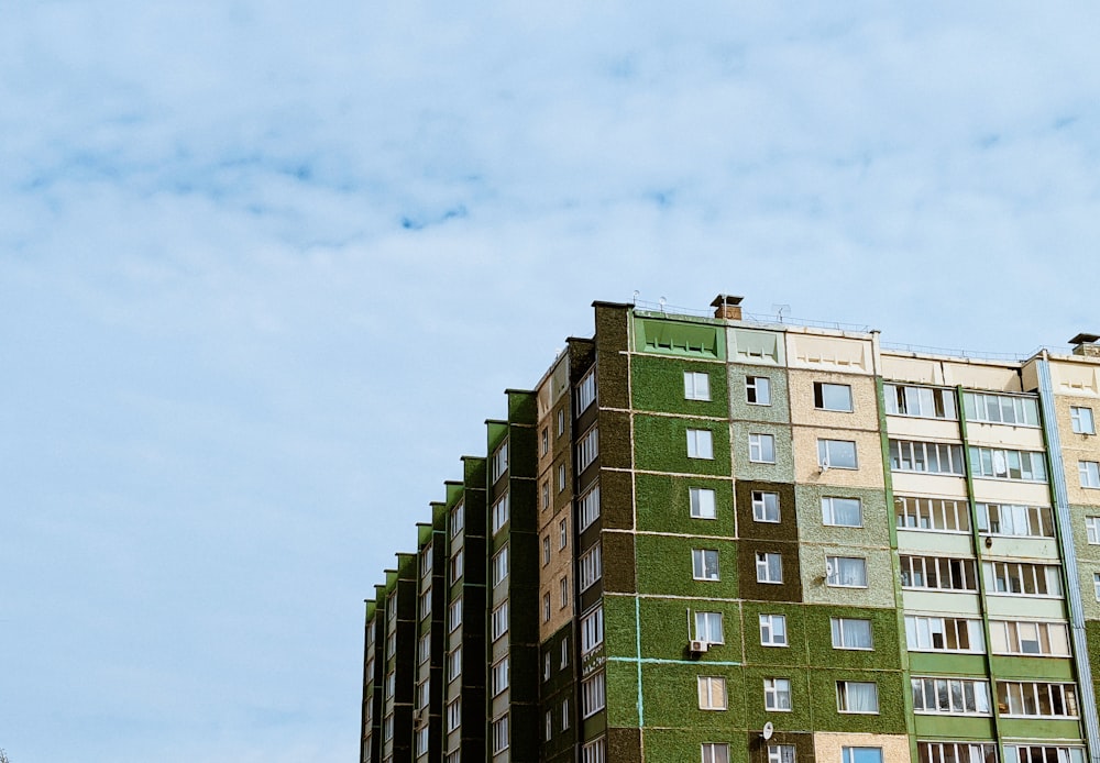 a very tall building with lots of windows