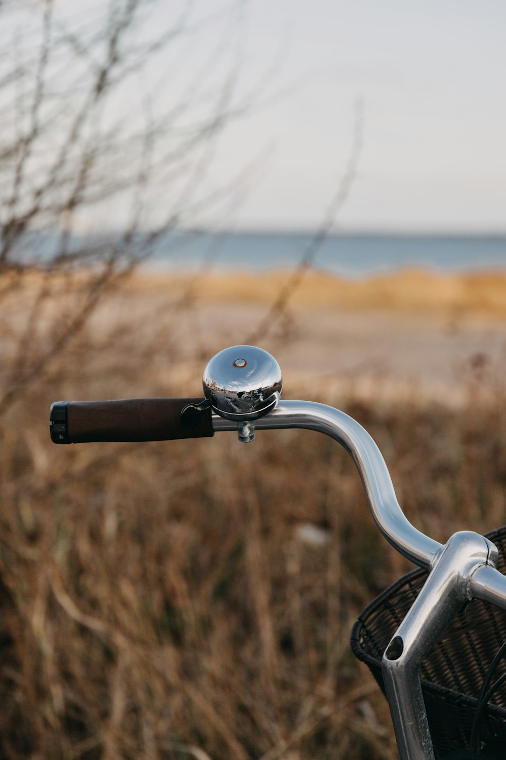 a close up of a handlebar on a bike