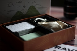 a box with a card game inside of it