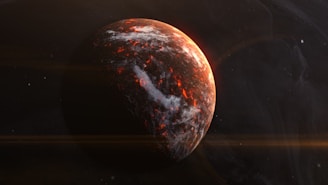 an artist's rendering of a planet in space