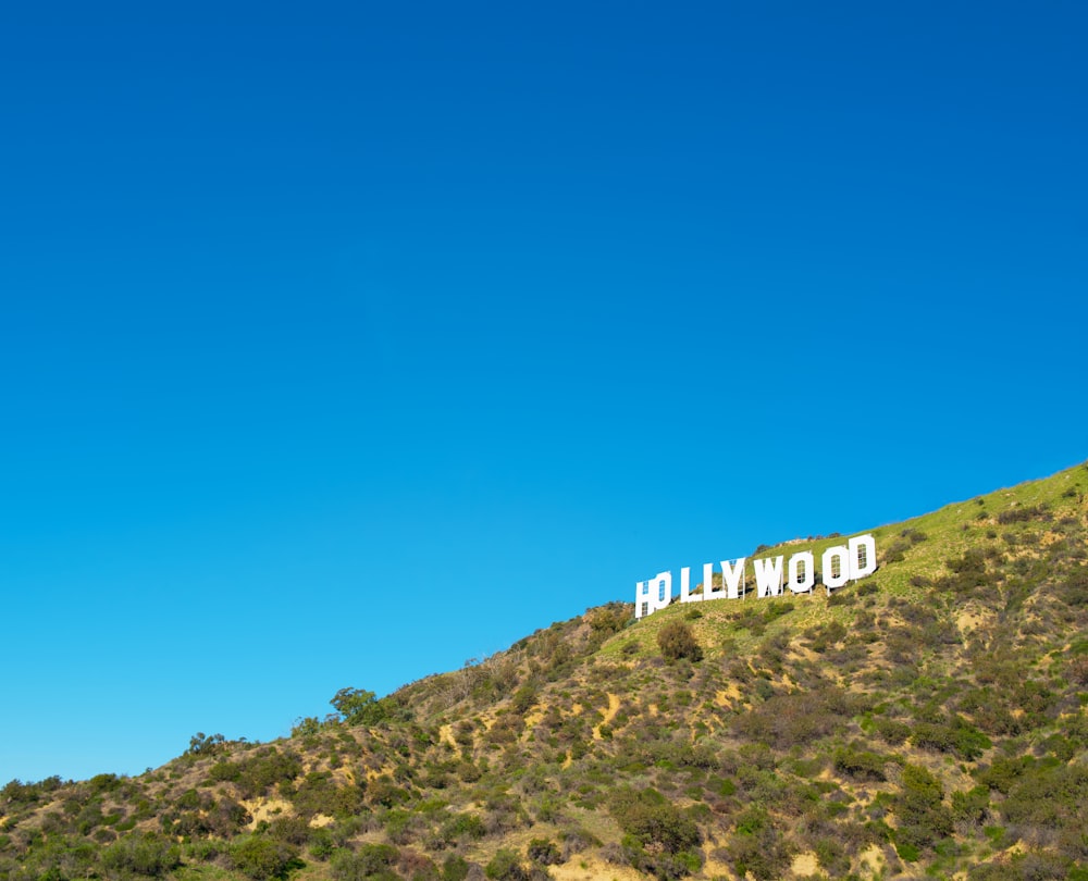 the hollywood sign on the side of a hill