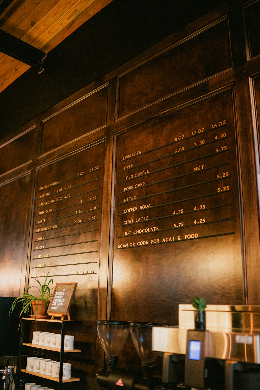 a wall with a bunch of plaques on it