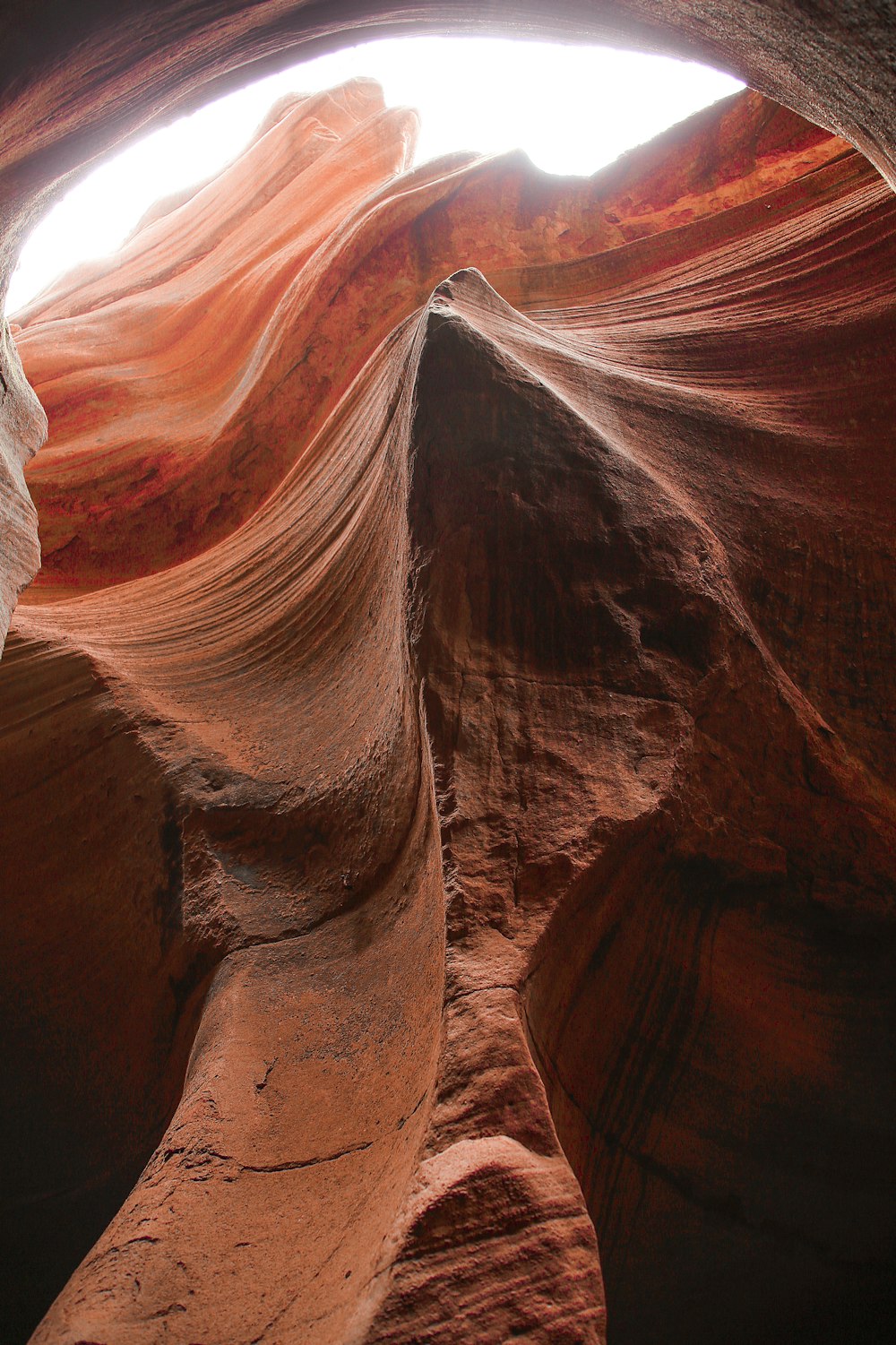 a view of the inside of a rock formation