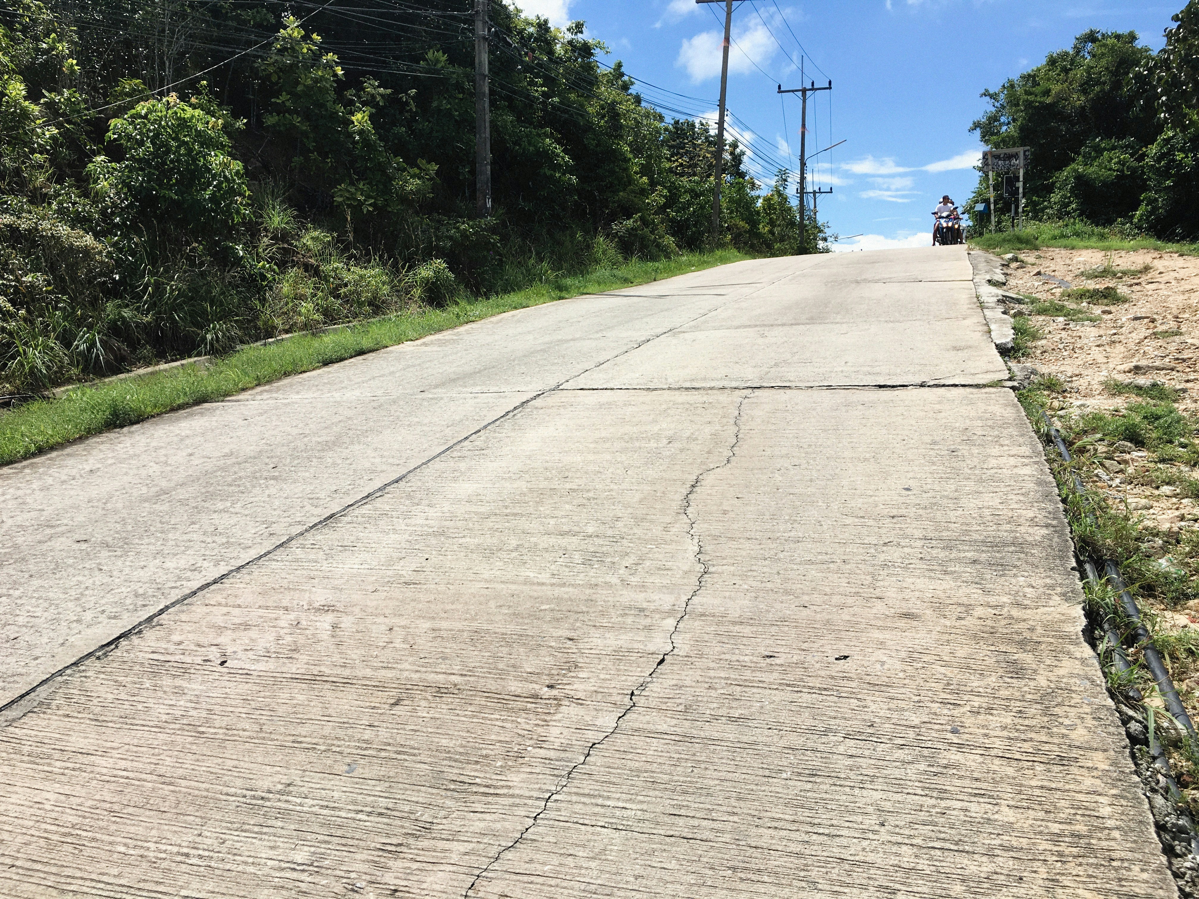 Completed road repair