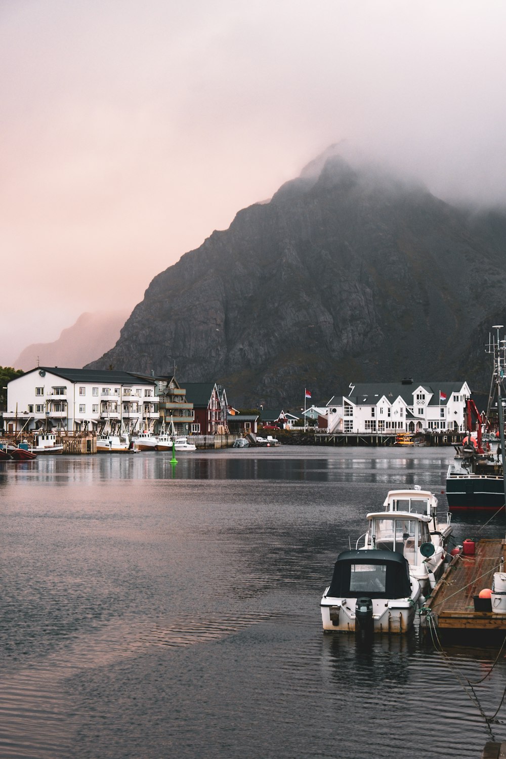 a body of water filled with lots of boats