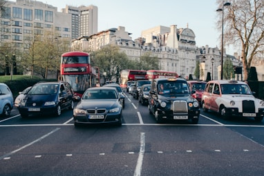 Busy London  traffic