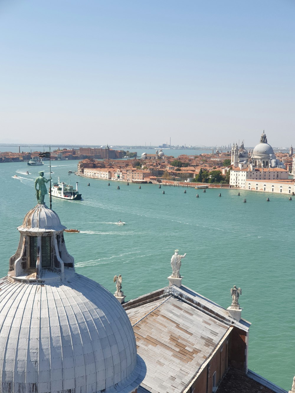 a view of a body of water from a building