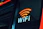 a close up of the wifi logo on the side of a bus