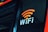 a close up of the wifi logo on the side of a bus