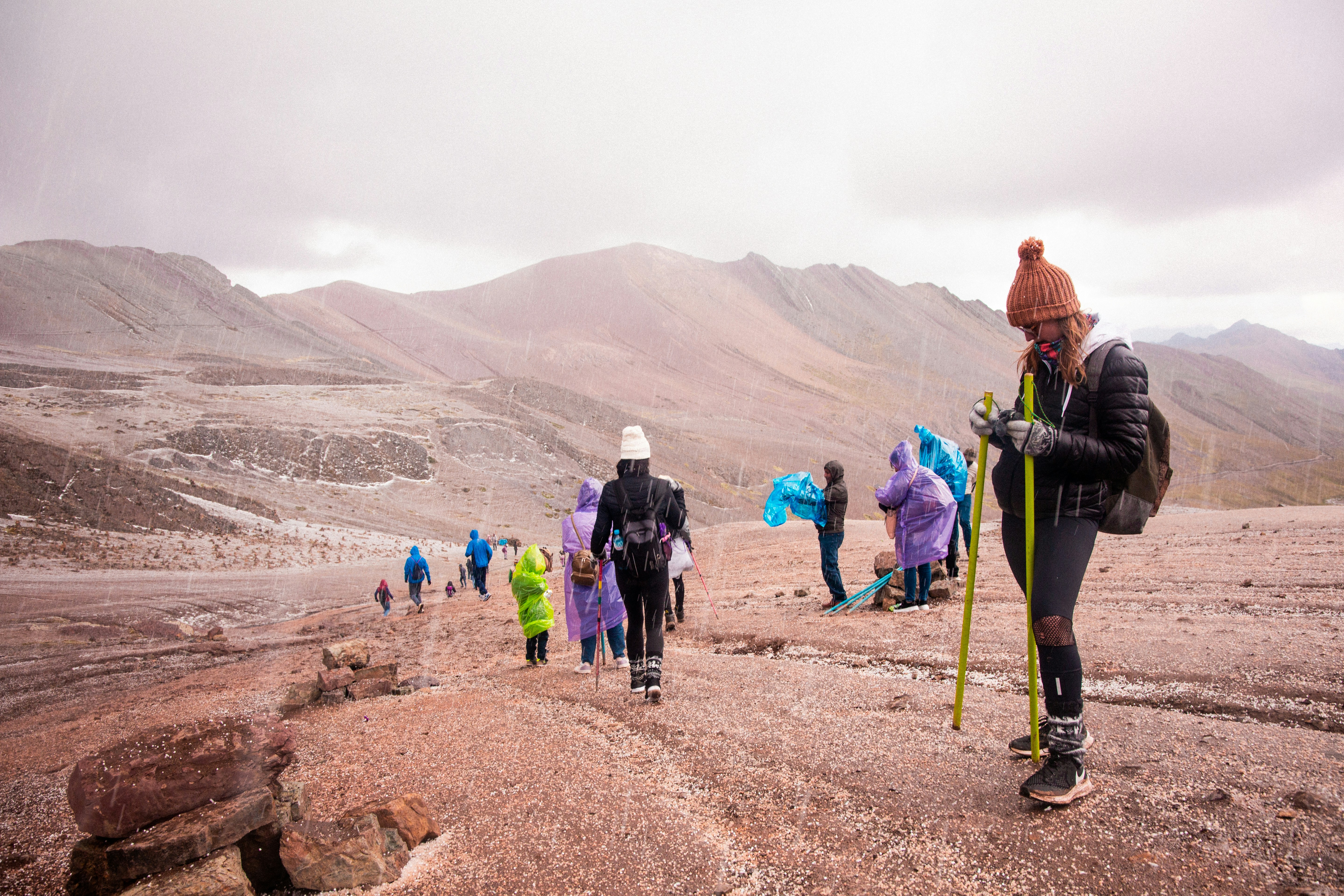 Rainbow Mountain hike with rain