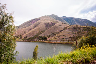 a large body of water surrounded by mountains