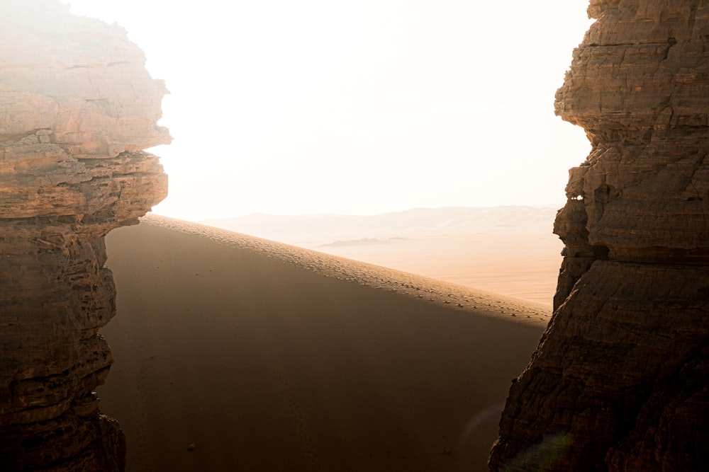 a view of a desert from a high cliff