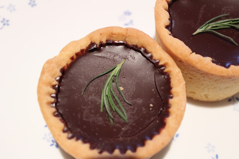 a couple of cookies that are sitting on a table