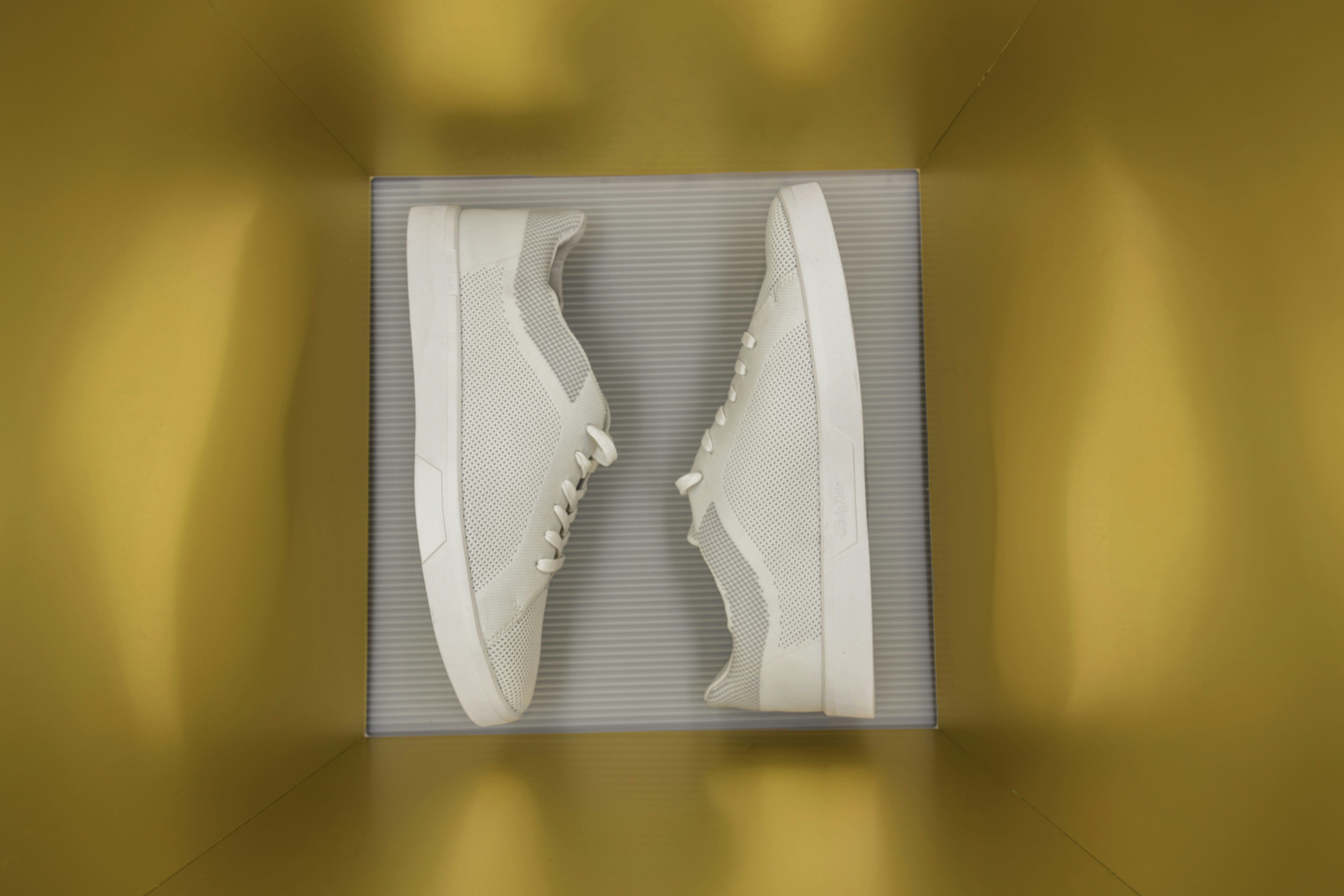 White tennis shoes in box
