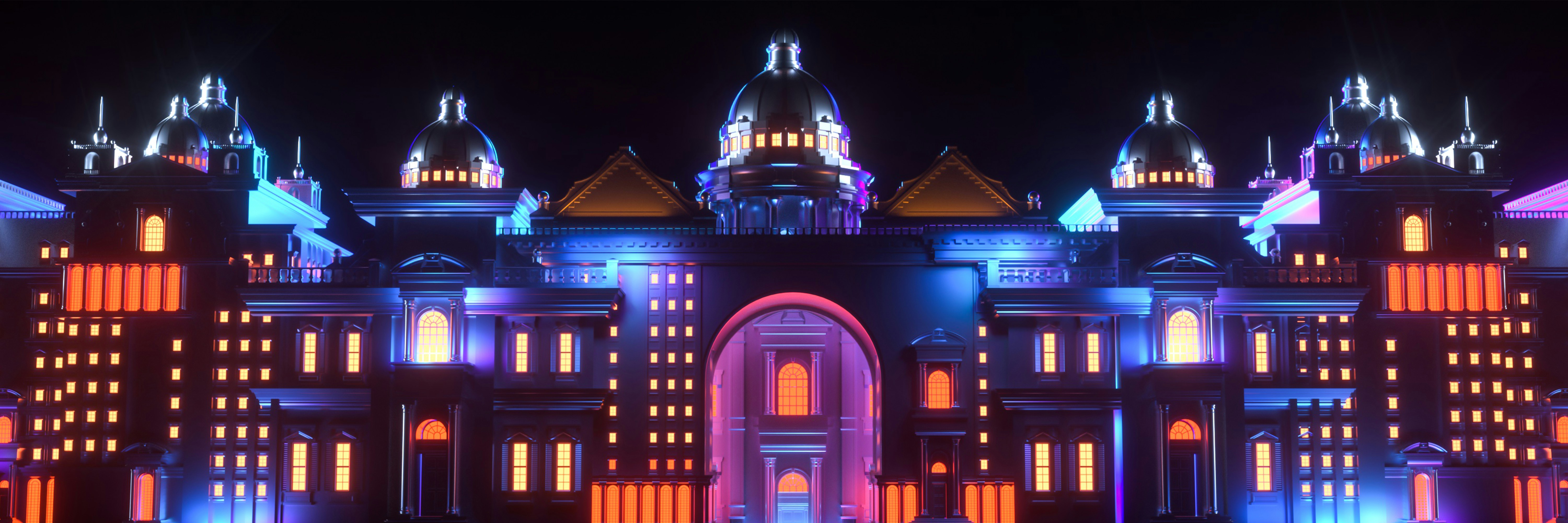 Image de Chambord transformé en temple électro pour une nuit immersive
