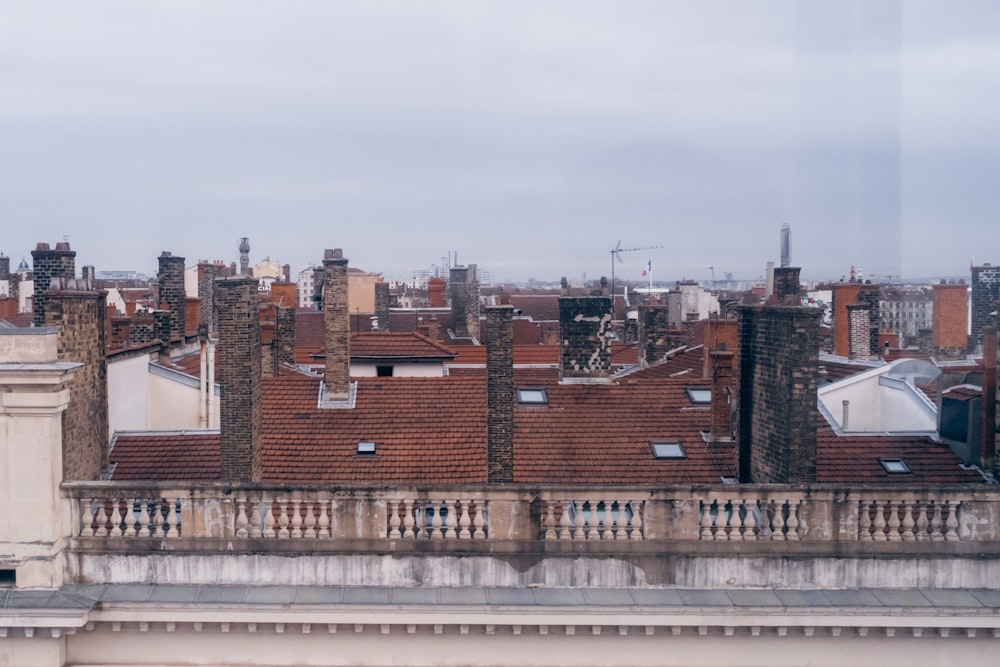 a view of a city from a tall building