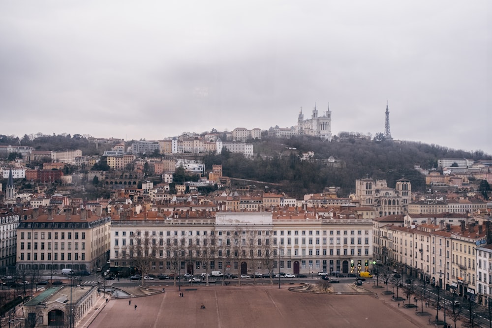 a view of a city from a high point of view