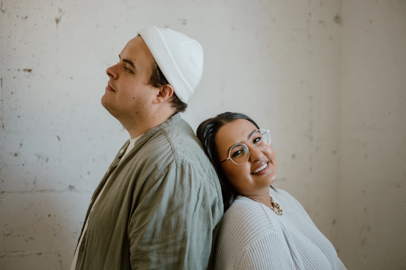 Man and woman standing together