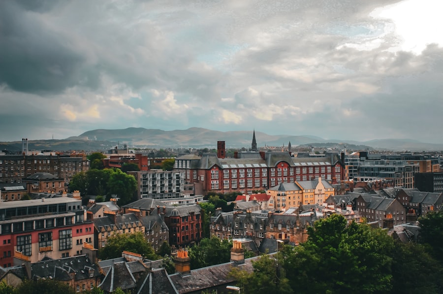 Edinburgh Castle perched dramatically on Castle Rock overlooking the historic city skyline