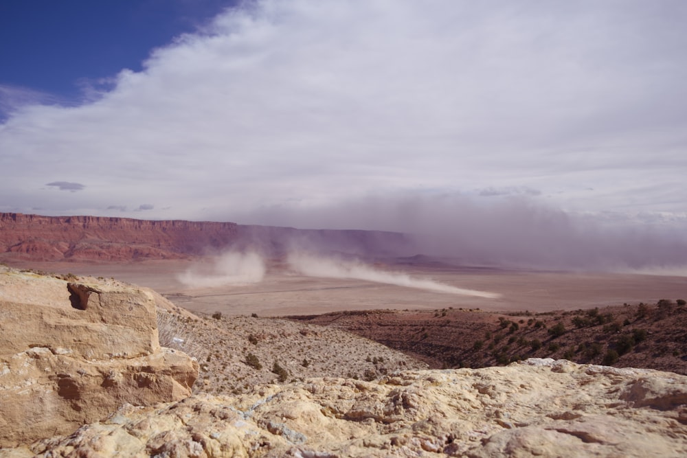 a view of the desert from a high point of view