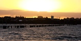 A serene sunset view over Sarasota, Florida's coastline.