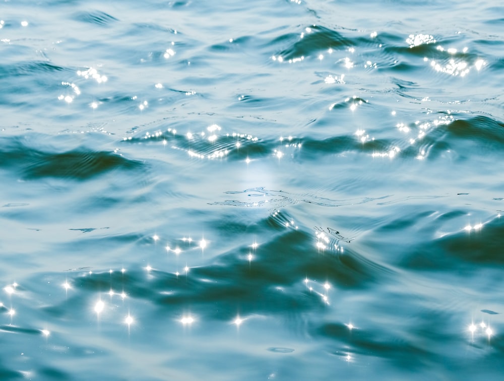 a close up of the water surface of a body of water