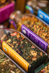 a close up of a bunch of books on a table