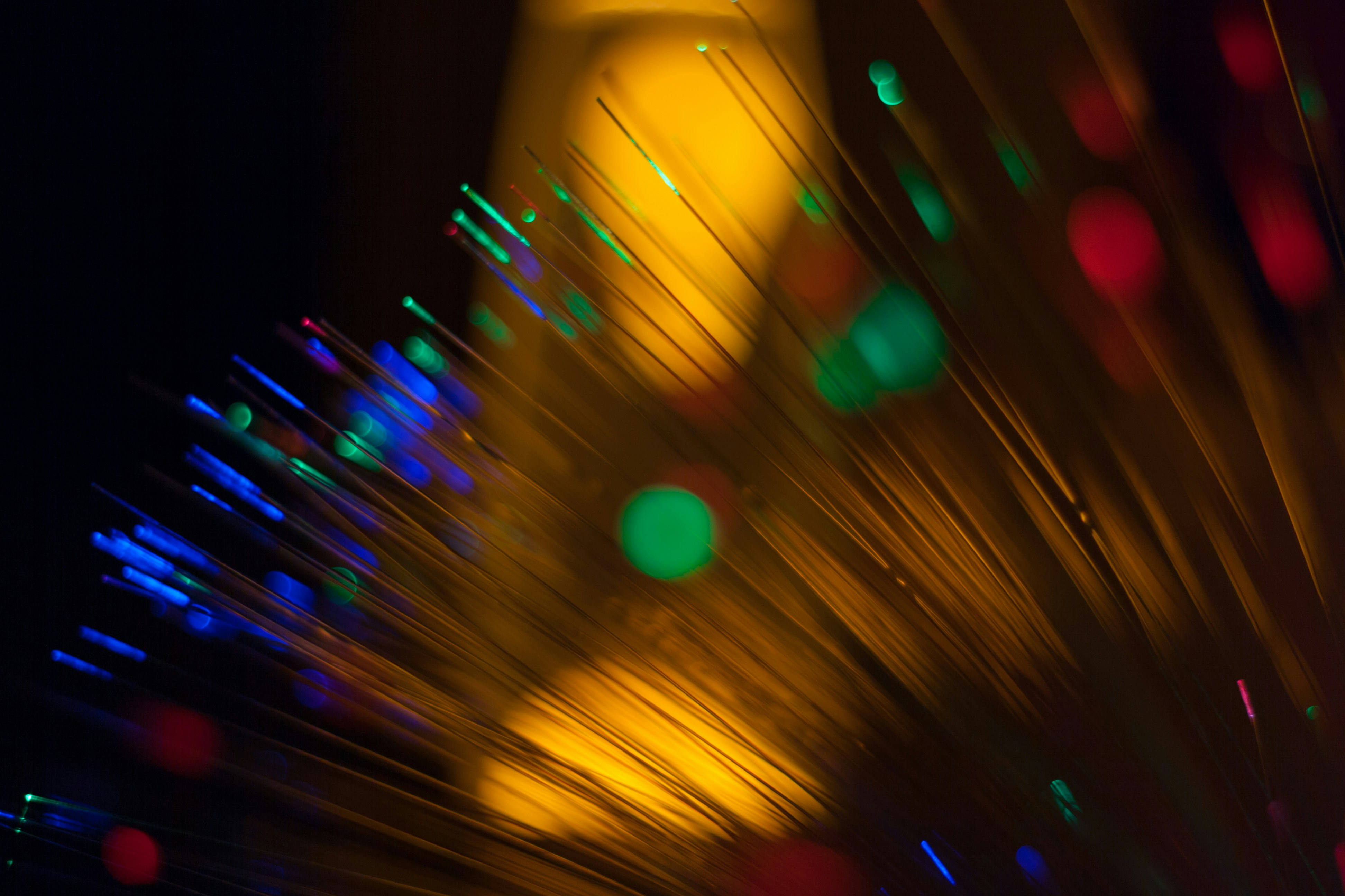 a close up of a bunch of colorful lights