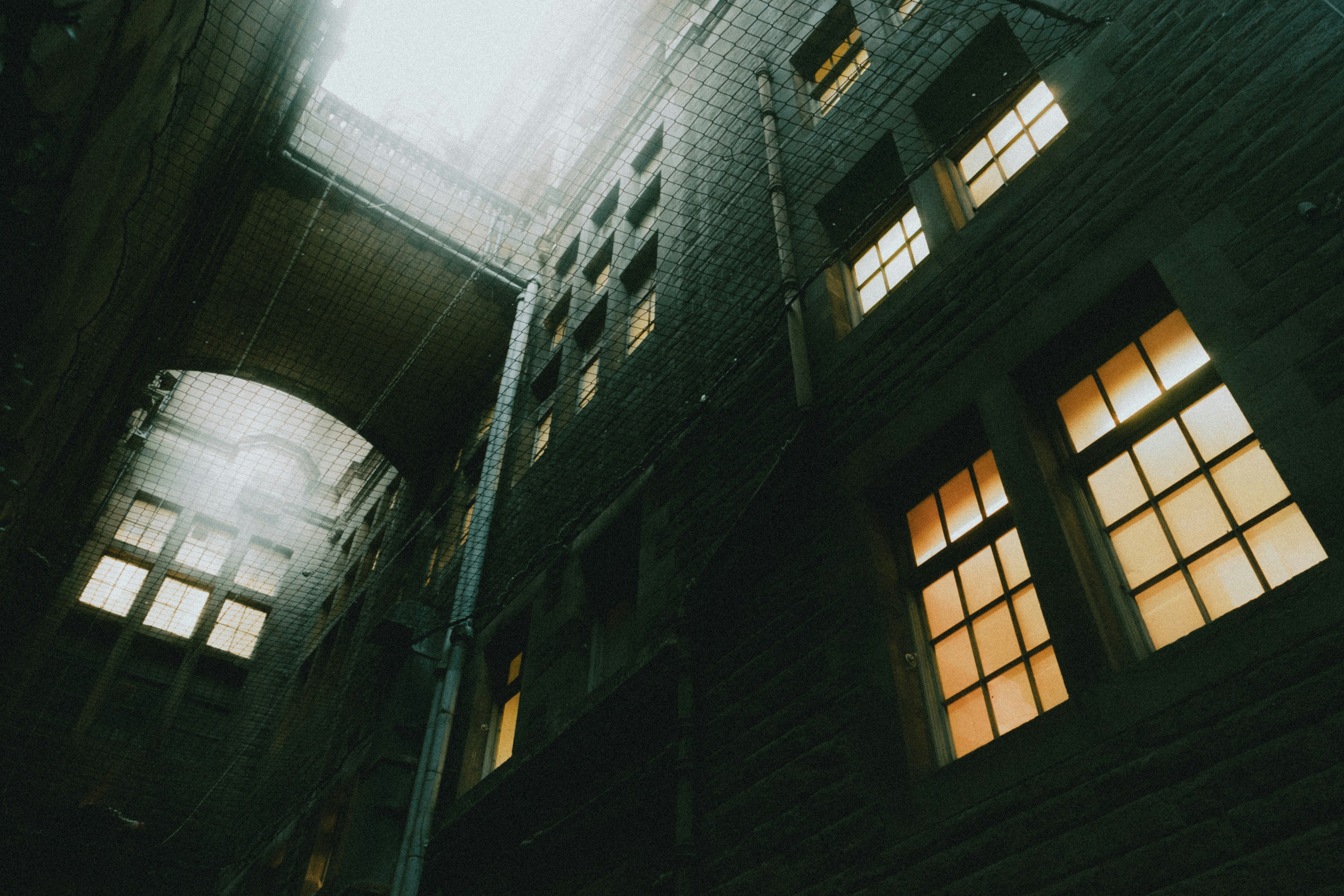 a very tall building with lots of windows