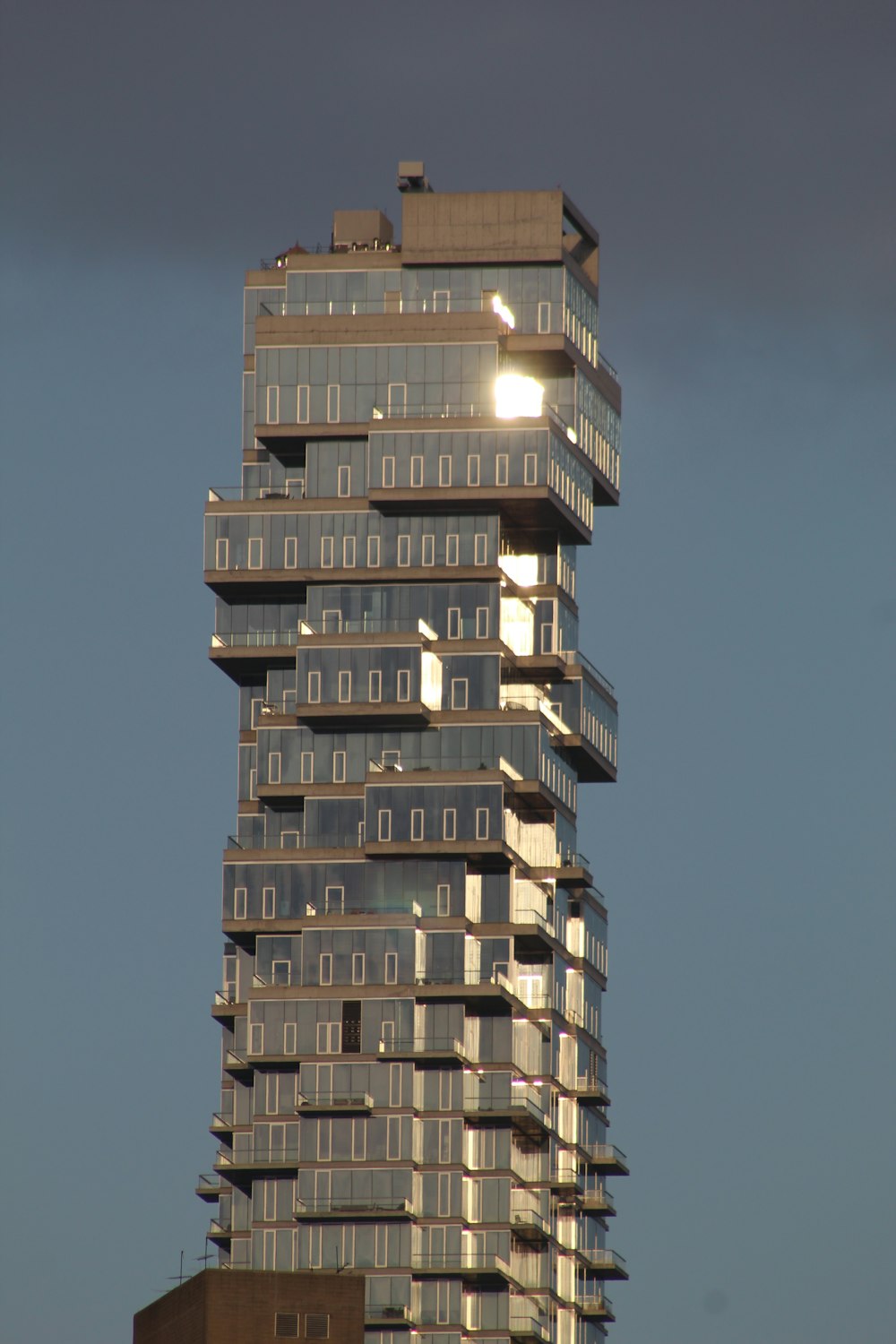 a very tall building with lots of windows