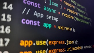 a close up of a computer screen with a lot of text on it