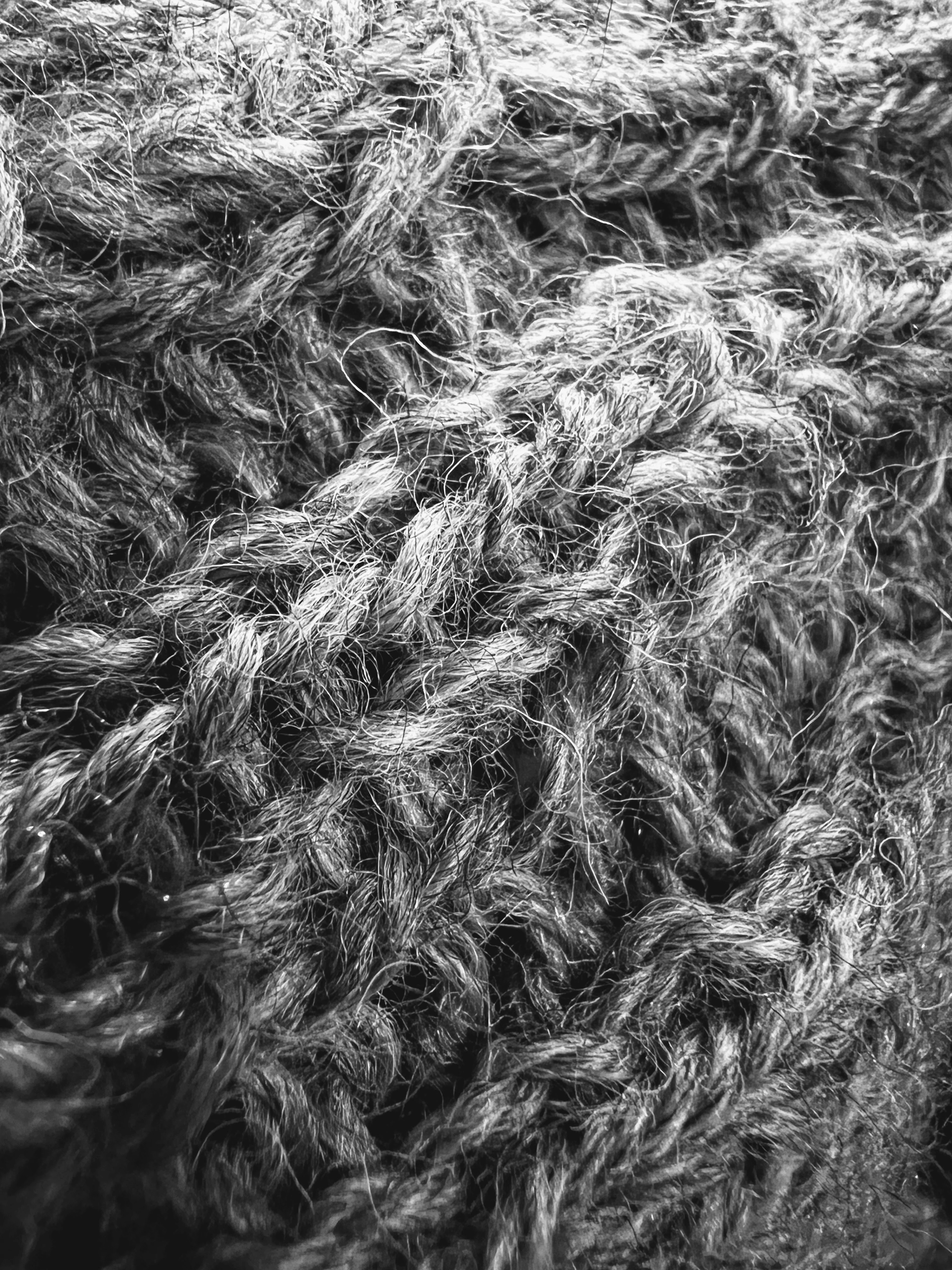 Close-up of chunky knit