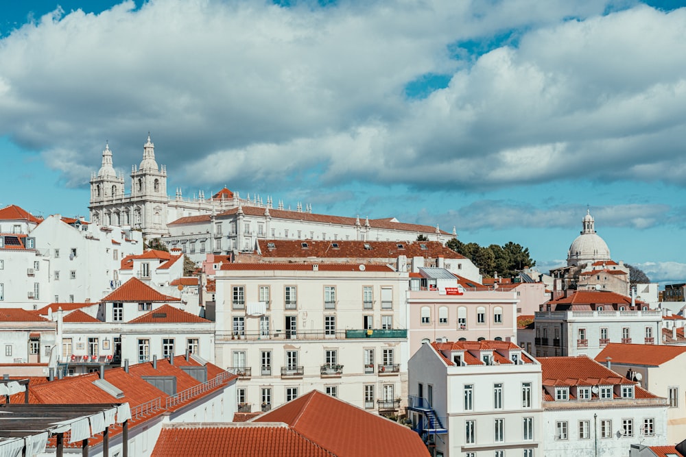 a view of a city with many buildings