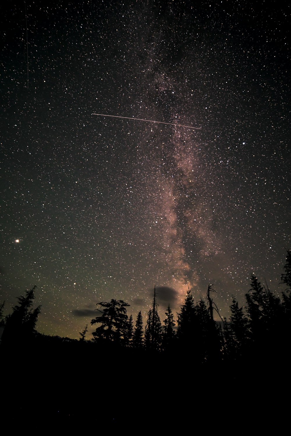 the night sky with stars and the milky