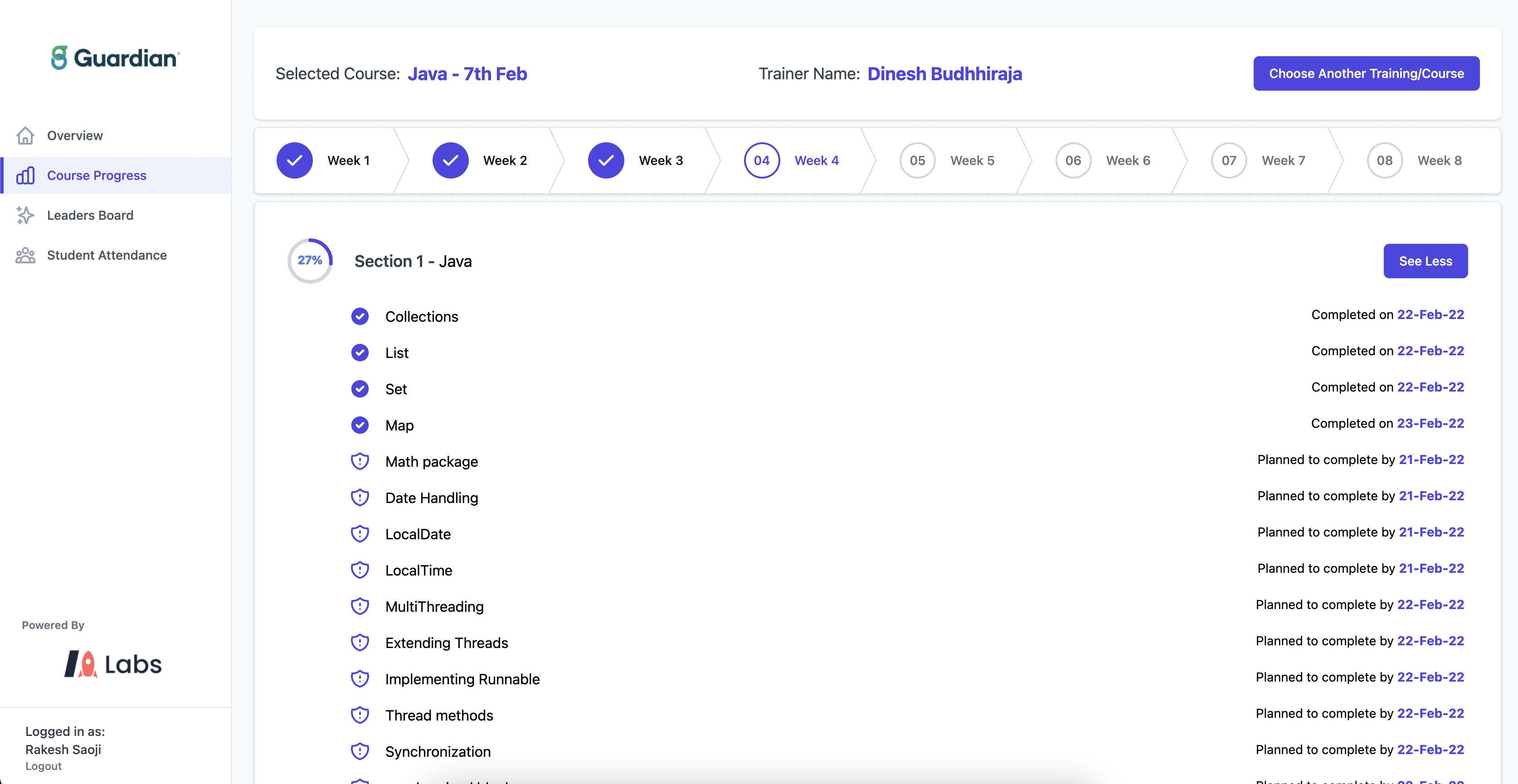 Customers Portal Interface