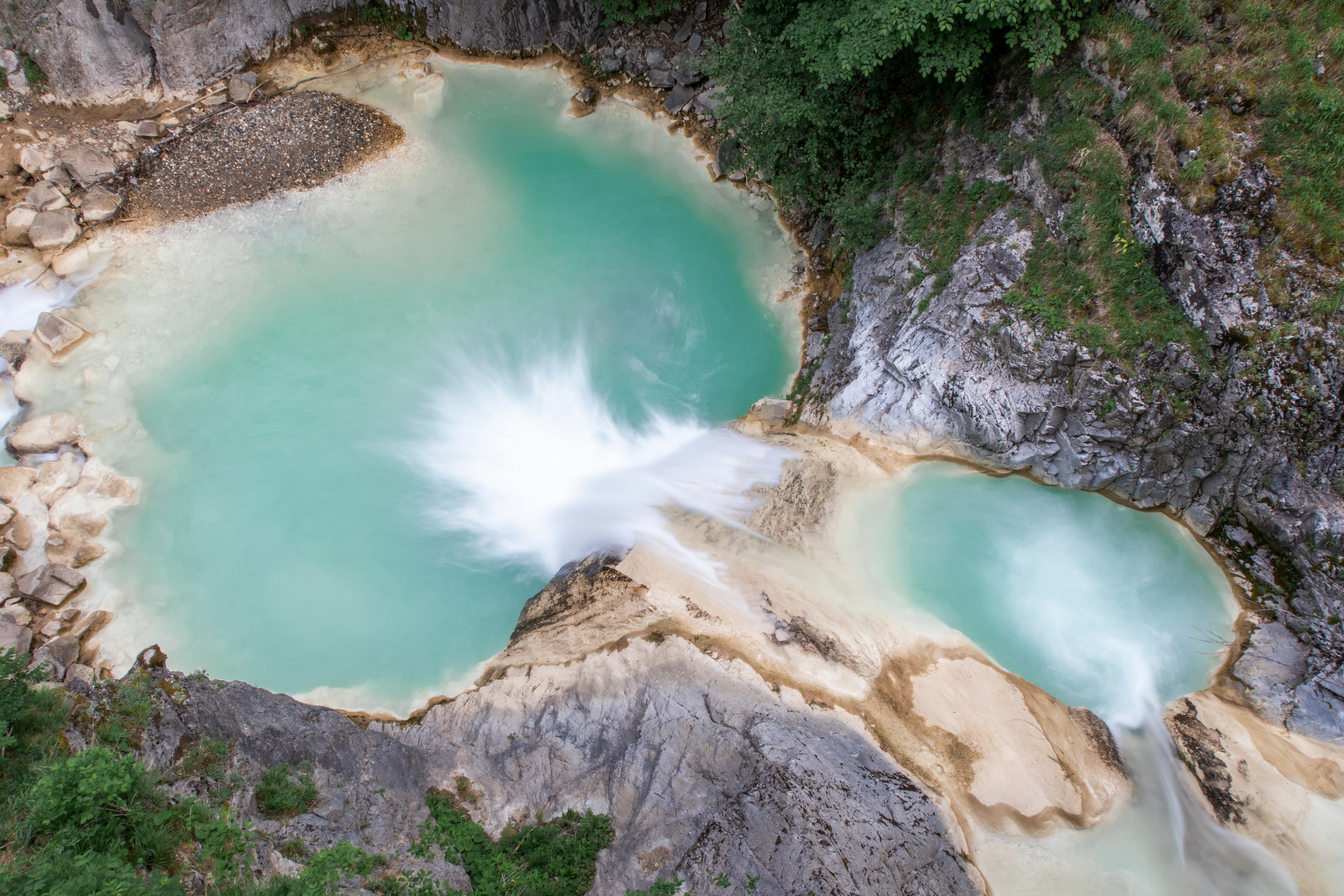 a large body of water surrounded by mountains