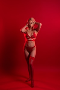 a woman wearing a dress