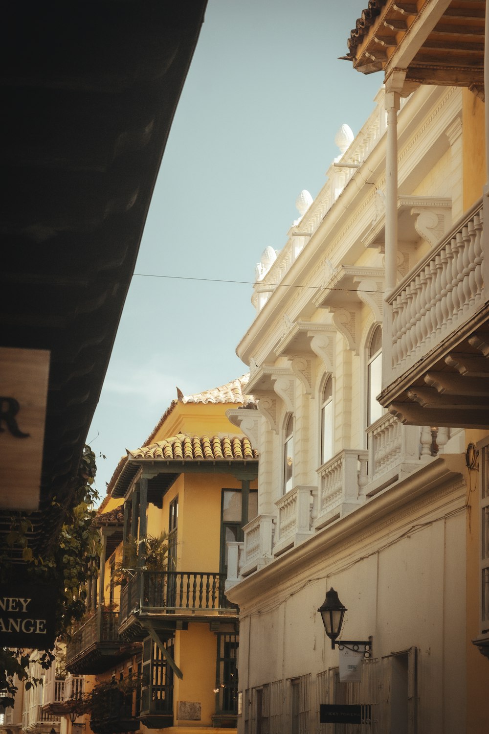 a row of buildings with balconies and balconies