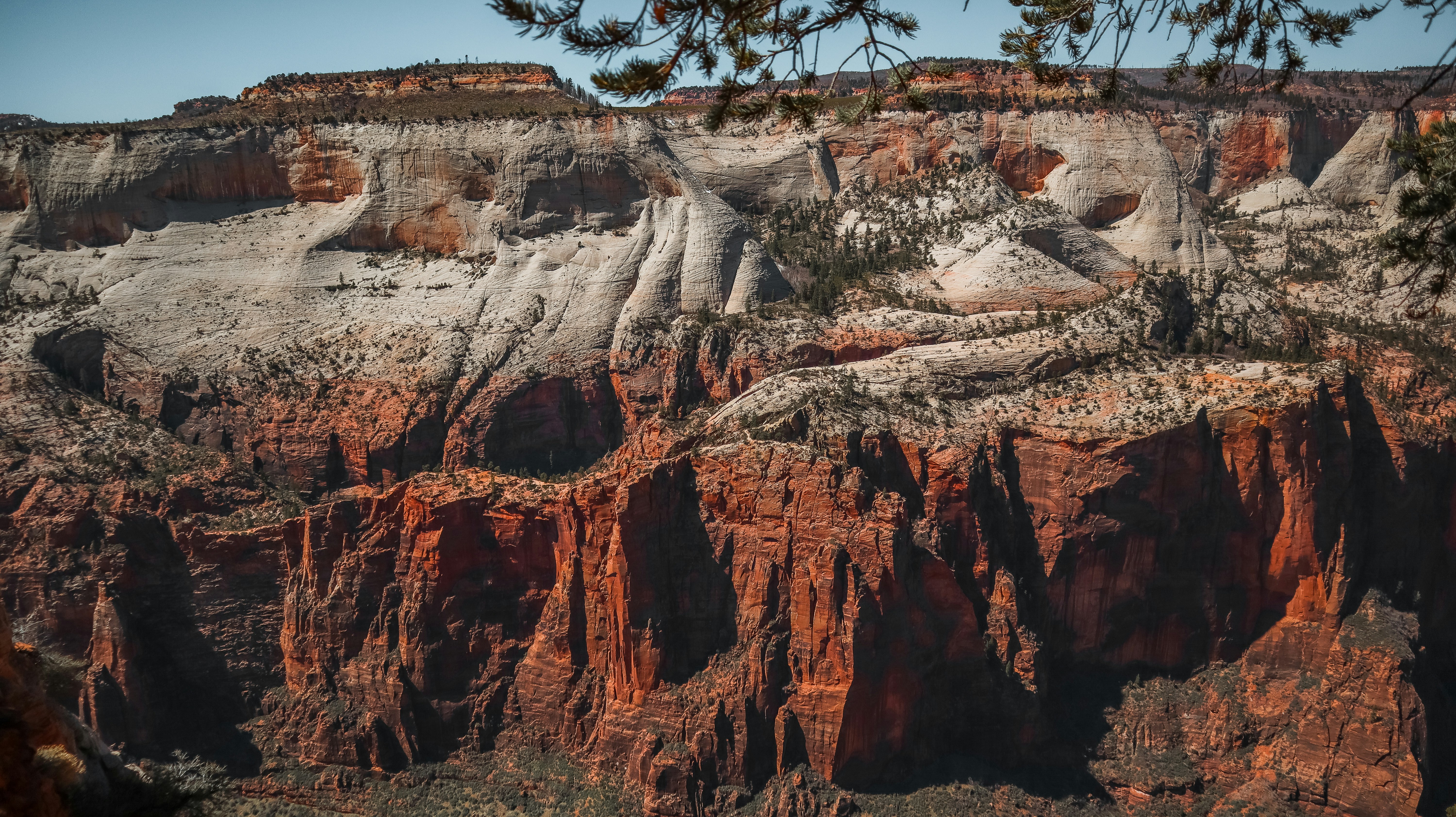 a view of a mountain with a lot of cliffs