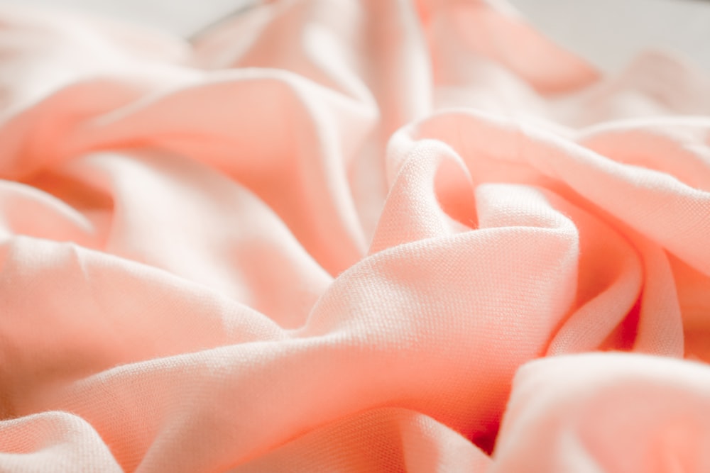 a close up view of a pink fabric