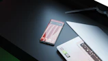 a close up of a cell phone on a table