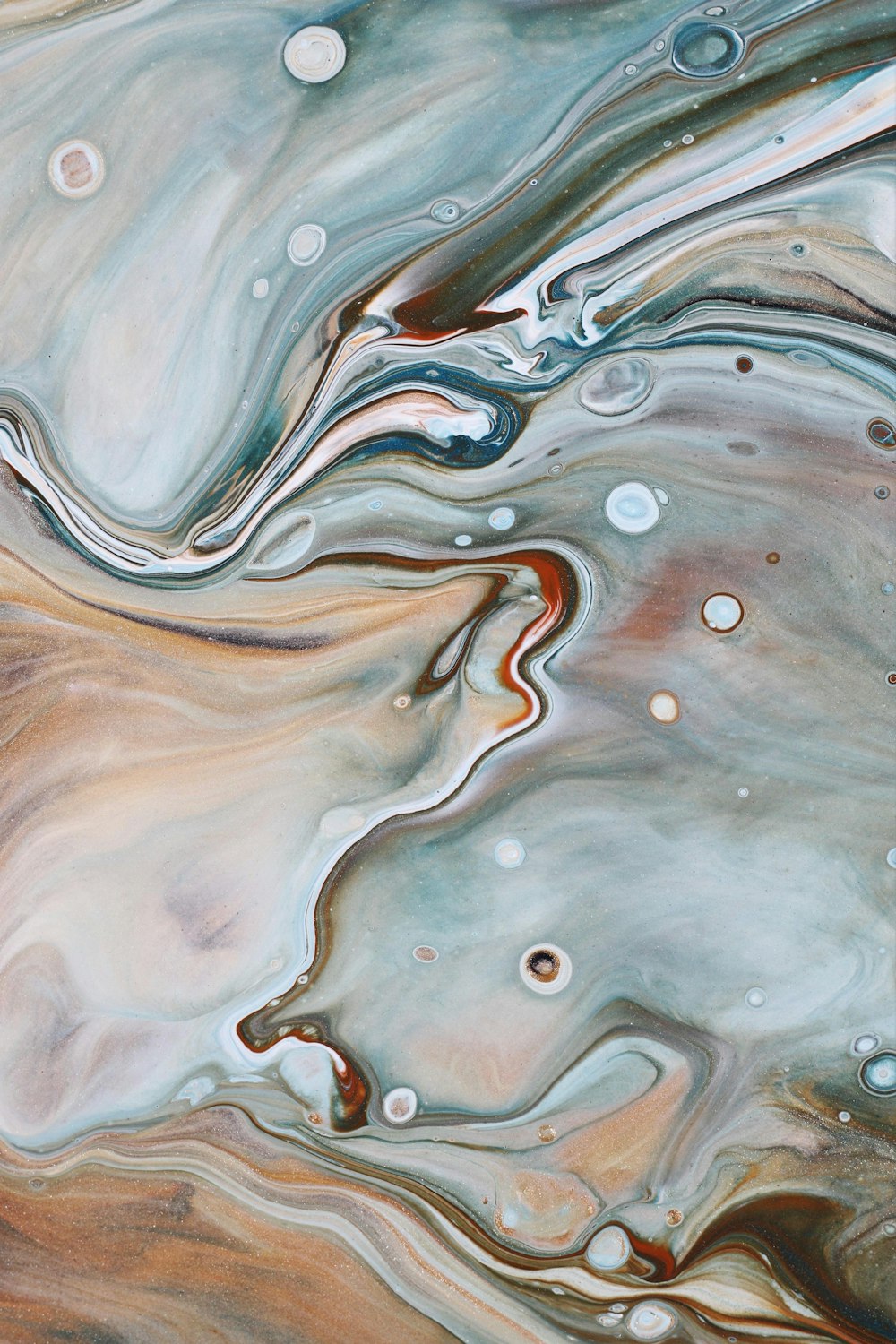a close up of a painting of water