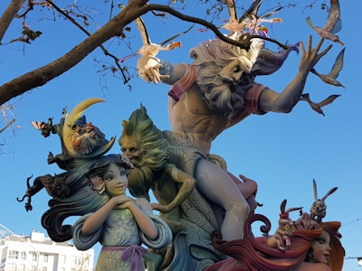 A captivating sculpture inspired by mythical creatures.