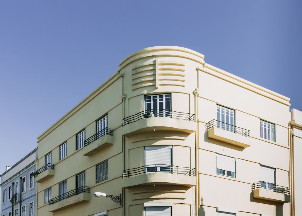 a tall building with balconies and balconies on the balconies