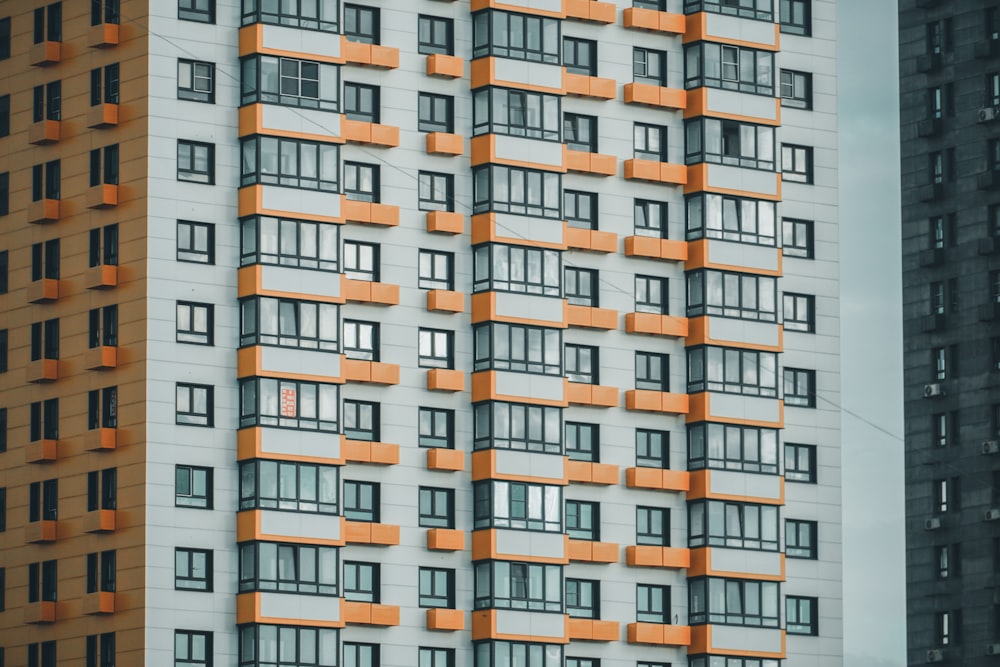 a very tall building with lots of windows