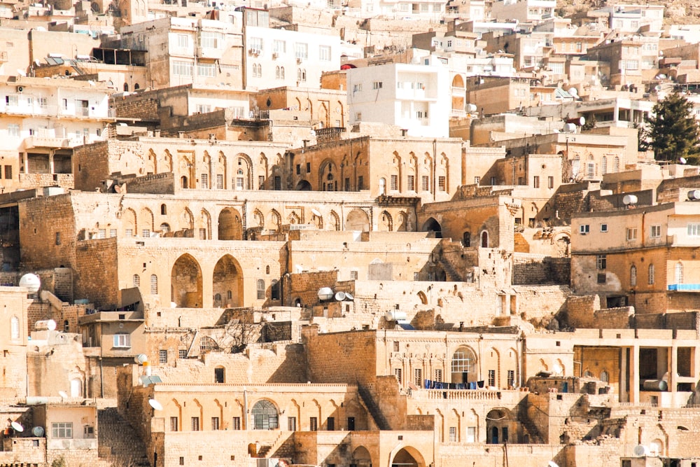 a large group of buildings in a city