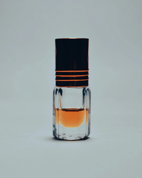 Small glass attar bottle