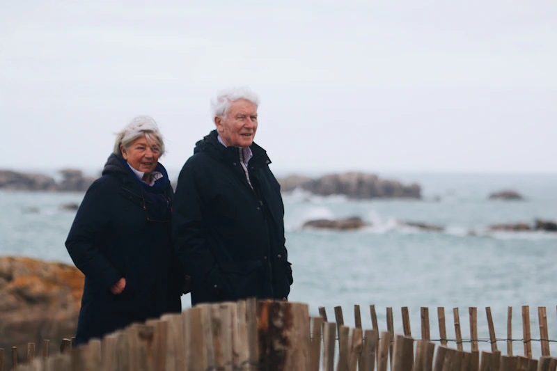 Couple standing side by side